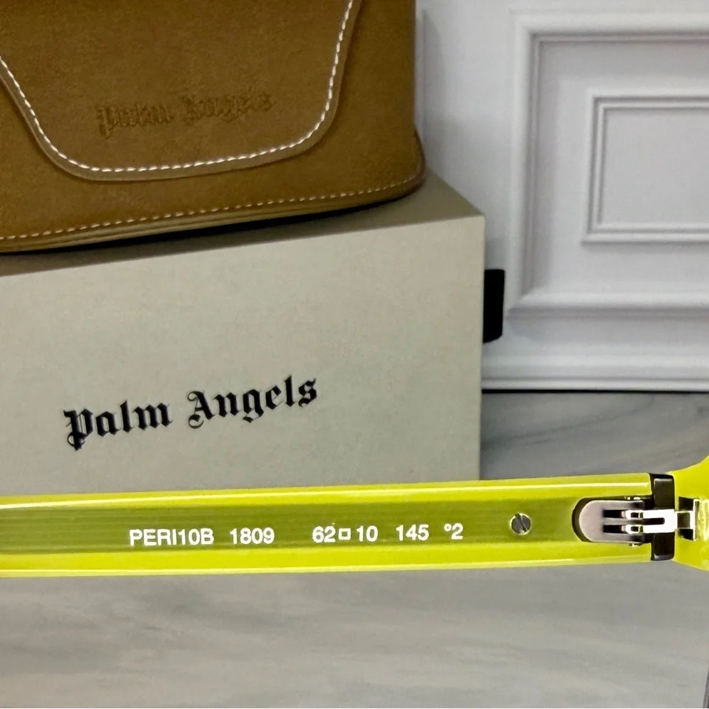 Palm Angels Neon Yellow Shield Sunglasses | Brand New | Full Inclusion